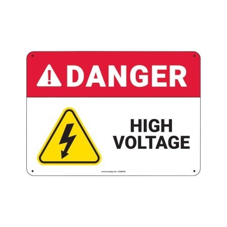 Pig PIG High Voltage Sign 14" x 10" Aluminum 14" L x 10" H SGN2026-10X14-ALM